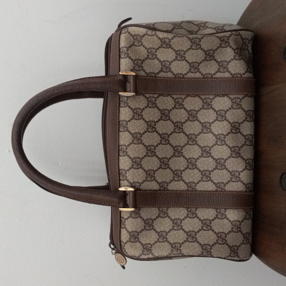 Authentic Vintage Gucci GG Monogram Supreme Sherry Web Ophidia Boston Doctor Bag - Picture 3 of 11